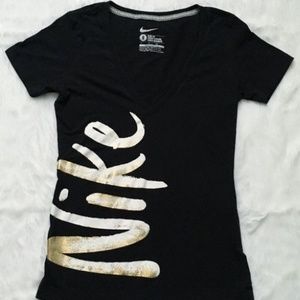 black and gold nike shirt